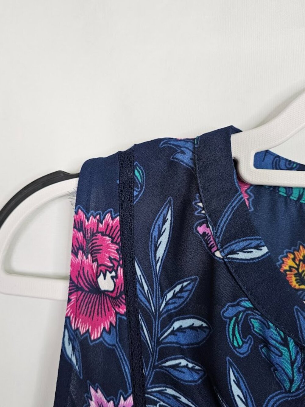 NWT OLD NAVY Shift Dress size M NAVY BLUE w PINK FLORAL Summer Sleeveless Cute! - Picture 9 of 10